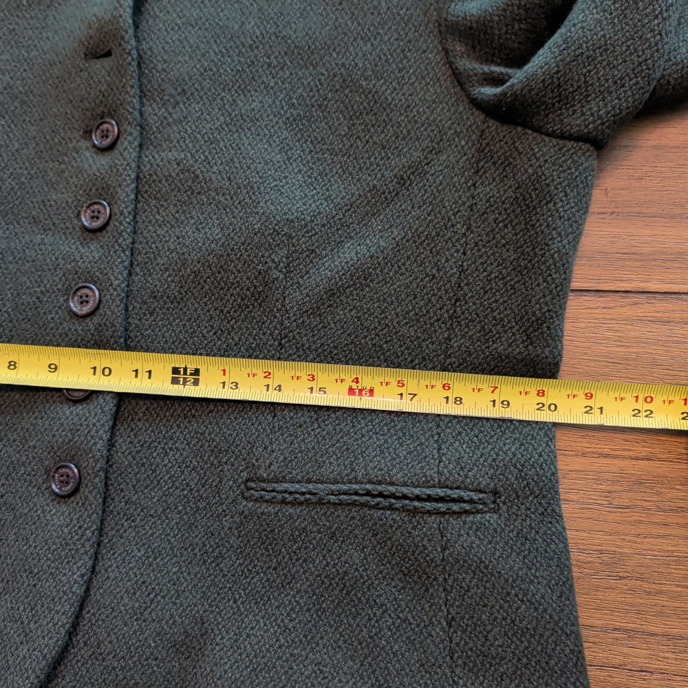 Lauren Ralph Lauren Womens Green Wool Blend Skirt Suit Set Jacket Skirt Size 16 - Picture 6 of 13